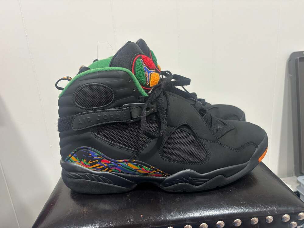 Authentic Size 10 Air Jordan 8 Retro Quai 54 Mens Basketball Shoes Black Multi